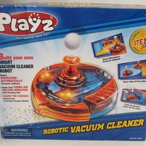 NIB STEM TOYS PLAYZ BUILD YOUR OWN SMART ROBOTIC VACUUM CLEANER 75 PC MODEL KIT
